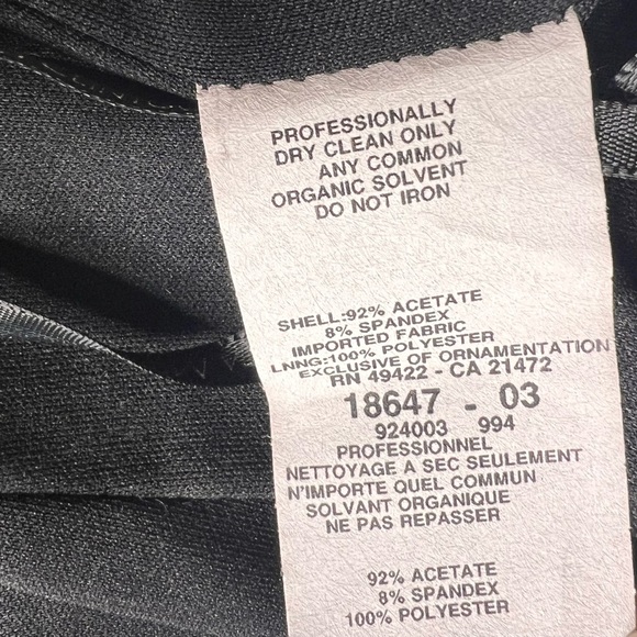 Vintage Scott McClintock Black Sparkle Evening Gown Petite 4 Beaded Formal - Picture 11 of 11